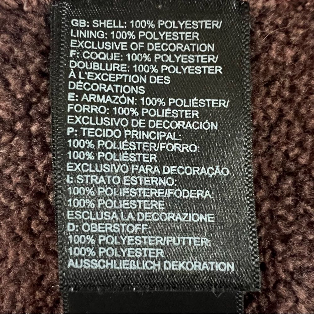 The North Face Crescent Oversized Wrap Hoodie Brown Heather Jacket Sweater SZ L - Picture 15 of 15